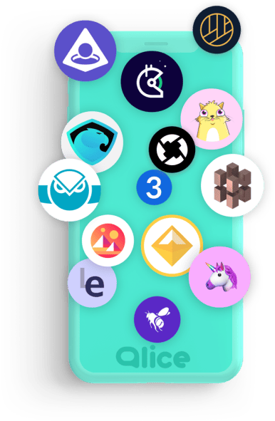 A phone with some of the apps in Alice